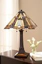 Quoizel Inglenook Arts & Crafts Tiffany Style Table Lamp