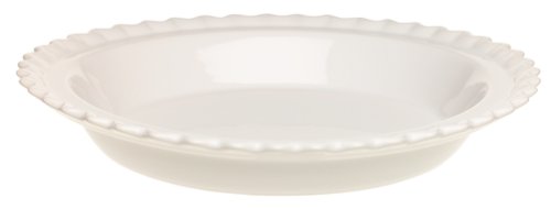 Chantal Ceramic 9-Inch Pie Dish, White