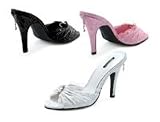 White Lace 4 Inch Heel Mule