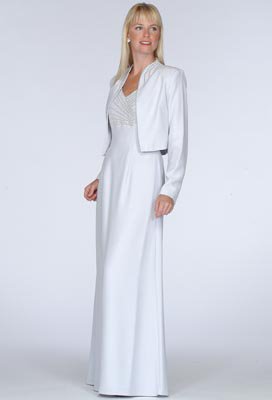 silver formal evening dress with jacket mother of bride & groom, wedding, party, mob gown by sean collection (7252), 8, silver silver formal evening dress with jacket mother of bride & groom, wedding, party, mob gown by sean collection (7252), 8, silver