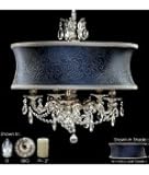 American Brass and Crystal CH6512-OS-GT-03G-ST-IS Llydia 5 Light Single Tier Chandelier in French Gold Glossy with Golden Teak Strass Teardrop crystal