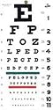 Snellen Type Plastic Eye Chart - 20'
