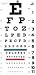 Snellen Type Plastic Eye Chart - 20'