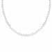 Sterling Silver 4mm Simulated White Pearl Stone Bead Beaded Chain 15-19 Necklace