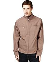 Autograph Pure Cotton Funnel Neck Jacket with Stormwear™