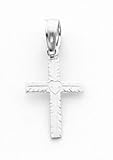 14k Mini Cross Heart Pendant