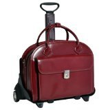 McKleinUSA GLEN ELLYN 94366 Red Leather Detachable-Wheeled Women's Case