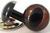 Suncatcher Craft Eyes - 5 Pair 18mm Cat Eyes in Translucent Brown5