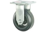 Faultless Rigid Plate Caster 5 Mold-On Rubber Wheel