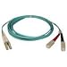 Tripp Lite N816-03M 10Gb Multimode Duplex 50/125 LSZH Aqua Fiber Patch Cable LC/SC - ...
