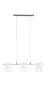 Eglo  85083A Bogota, Nickel & Satin/Frosted & Clear, 3-Light Pendant Light Fixture