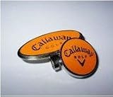 Brand New Callaway Magnetic Golf Ball Marker & Hat Clip Orange