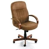 Product details for DESK CHAIR, CAPPUCCINO,DARK OAK