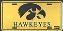 (6x12) University of Iowa Hawkeyes NCAA Tin License Plate