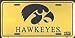 (6x12) University of Iowa Hawkeyes NCAA Tin License Plate