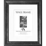 North American Riverside, Wood Picture Frame with a 1 Wide Molding, for an 11 x 14 Photograph, Color: Black