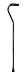 Cosco Ability Care Offset Aluminum Cane, Black