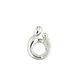 Mother and Child Pave' Diamond Pendant .05ctw