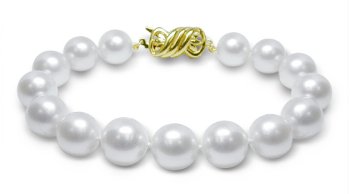 10x11mm Australian White South Sea Cultured Pearl Bracelet - 8 inches