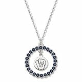 Milwaukee Brewers Spirit Crystal Logo Wreath Necklace