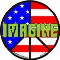 Imagine American Peace bumper sticker