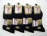 12 Pairs Mens 100% Cotton Black Socks   Uk size 6 - 11