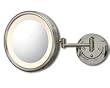 Kimball & Young 903ABN Single Sided Wall Plug-In Mirror with Brushed Nickel Frame, 7.75-Inch