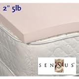 2 5lb. Sensus Visco Elastic Memory Foam Mattress Pad Topper Overlay, Std. King w  quilted... by Sensus