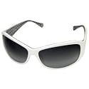 Coach Connie Wraparound Sunglasses S819/CONNIE/WHT/63/14: White/Gray Gradient