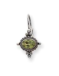Sterling Silver Peridot Earrings QE283"