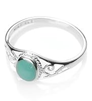 Sterling Silver Swirl Oval Ring