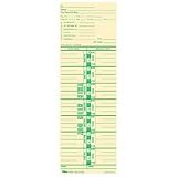 Time Cards,Num Days,Payroll Deductions,100/Pack,3 1/2x10 1/2 (TOP12533)