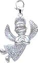Girl Angel, 14K Gold Diamond Charm