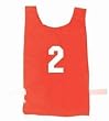 Nylon Pinnies Numbered, Red - Sports Exercise Equipment - Dozen