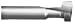 PART #3052 CARBIDE-TIP KEYHOLE ROUTER BIT 1/2 LARGE DIA X 5/16 SMALL DIA X 7/16 CL X 1/4 SHANK