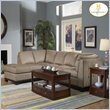 Homelegance Tufton Peat Microfiber Sectional Sofa