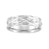 14K White Gold Comfort Fit Wedding Band For Men and Women - Sizes 5 - 12, no half sizes