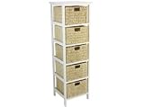 Henley 5 Drawer Tallboy White