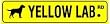 YELLOW LAB ROAD dog pet novelty street sign