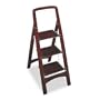 SAMSONITE COSCO Three-Step Wood Folding Step Stool, 225-lb Capacity, Mahogany Finish