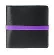 Marc By Marc Jacobs Pebble Leather Elastic Billfold Wallet Black Purple