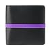 Marc By Marc Jacobs Pebble Leather Elastic Billfold Wallet Black Purple