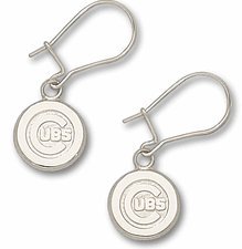 Chicago Cubs Sterling Silver Dangle Earrings