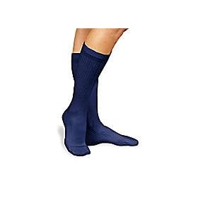 Banda Men's / Women's No-Elastic Extra-Roomy Cotton-Rich Crew Socks, Pair