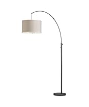 Big Sale Kichler Lighting 74265CA Light Arc 1-Light CFL Floor Lamp, Bronze Finish with Hard Back Fabric Shade