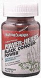 Black Cohosh Power 60 Caps ( relieve other hormone-related symptoms that cause discomfort to both menopausal and premenstrual women, including depression, headache, and cramping, diuretic, and help inhibit the growth of painful fibroids in the breast and uterus. ) By Nature's Herbs