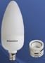 Sylvania CF9EL/CANDELABRA/2BL 9W Compact Fluorescent Lamp with Candelabra Base with Medium Base Adapter, Warm White, 2 Pack