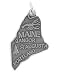 Sterling Silver Maine Charm