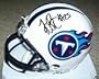 GAI Authentic LenDale White Autograph Tennessee Titans Mini Helmet w/ Case
