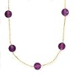 14K FACETED AMETHYST TIN CUP NECKLACE, 16"